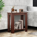 2-Tier Modern Compact End Table with Storage Shelf by LJGDeals