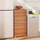 2-Tier Modern Style Nightstand with Drawer and Open Shelf-Walnut by LJGDeals