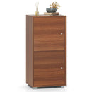 2-Tier Modern Style Nightstand with Drawer and Open Shelf-Walnut by DirectDeals
