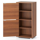 2-Tier Modern Style Nightstand with Drawer and Open Shelf-Walnut by LJGDeals