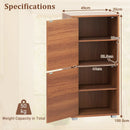 2-Tier Modern Style Nightstand with Drawer and Open Shelf-Walnut by LJGDeals