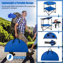 2-Tier Portable Picnic Table with Carrying Bag and 4 Cup Holders-Blue by DirectDeals