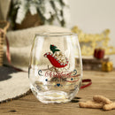 Crystal Christmas Santas Sleigh Wine Water Glasses Set Of 2 17 5OZ Xmas Diamond Merry Christmas Sant by The Wine Savant