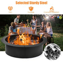 36 inch Round Steel Fire Pit Ring Line for Outdoor Backyard by LJGDeals