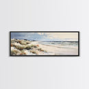 Panoramic Ocean Beach canvas prints Sea landscape Nautical photo Coastal Framed Art Sea wave canvas Extra large wall art Ready to hang