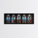 Stained Glass Windows Canvas Print, Stained Glass Painting On Canvas, Church Stained Glass Windows Fine Art Print