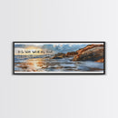 It Is Well With My Soul Beach & Coastal Canvas Wall Art, Christian Wall Art, Coastal Beach Painting, Farmhouse Beach Coastal Wall Art