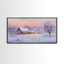 winter landscape art, canvas print, Christmas wall art, Christmas home decor, extra large Christmas decor, Christmas prints