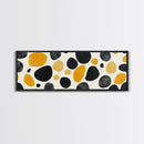 Stones In A River Bed, Frames Canvas Print, Black, Gold and White Abstract Painting Print, Modern Home Decor, Mid Century Modern Wall Art