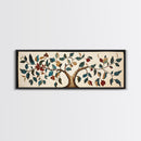 Textile Tree Print - "The Giving Tree" - Framed Canvas Print - Boho Style Wall Art