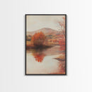 West Texas Desert Landscape, Framed Canvas Print, Fall In The Texas Desert, Desert Landscape Painting, Original Artwork, Minimalist