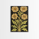 Mid-Century Modern Abstract Flowers, Framed Canvas Print, Style 2