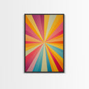 Mid Century Star Burst Canvas Print, Art Print, Retro Style Pastel Spiral Art, Modern Art, Modern Abstract Art Print, Wall Hangings