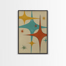 Art Deco Star Burst Canvas Print Wall Art, Retro 50s Style, Starburst, Mid-Century Modern Wall Art