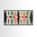 Mid-Century Modern "Eyes" Canvas Print, Wood Framed Waoo Art, MCM Style Home Decor, 1950s Style Art