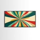 Large Mid-Century Canvas Print Wall Art For Living Room - Framed Canvas Art - MCM Modern Abstract Painting Geometric Wall Art