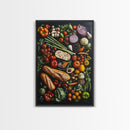 Retro Food Wall Art Canvas Print, Kitchen Decor, Kitchen Painting, Dining Room Painting, Modern Farmhouse Wall Art