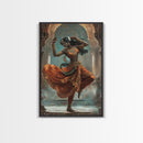 Portrait of Krishna Framed Canvas Print, Krishna Wall Art, Krishna Painting