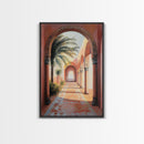 Middleastern Wall Art Framed Canvas Print, Moroccan Wall Art Framed Art, Moroccan Painting