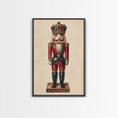 Sketch of a Nutcracker Canvas Print - Framed Canvas - Minimalist Christmas Art - Boho Christmas Art - Rustic Christmas Art