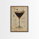 Espresso Martini Wall Art Canvas Print, Cocktail Painting, Cocktail Decor, Bar Decor, Home Bar Wall Art, Kitchen Wall Art