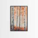 Original Birch Tree Forest Painting Print, Birch Tree Canvas Textured Wall Art Statement Living Room Wall Art Decor Designer Art Custom Art