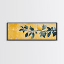 The Lemon Tree Framed Canvas Print, Horizontal Panoramic Wall Art, Kitchen Decor, Gift For Her, Lemon Tree Painting Wall Art