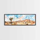 Desert Landscape Painting Print, Pueblo Style Home Decor, Southwestern Farmhouse Painting of Joshua Tree California, Minimalist Decor