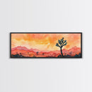 California Desert at Sunset, Death Valley Wall Art, Joshua Tree California Home Decor, California Art, Panoramic Extra Wide Art