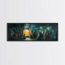 Horizontal Nativity Scene Painting Print, Framed Canvas Print, Nativity Art, Christmas Decor, Traditional Christmas Wall Art
