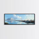 Morro Bay Panoramic Print, Nautical Landscape Painting, Canvas Print, Seascape Panoramic Painting, Seascape Landscape Wall Art Home Decor
