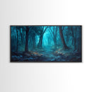Dark Fantasy Forest Landscape Painting Canvas Print | Extra Large Living Room Wall Art | Horizontal Wall Art | Living Room Wall Art