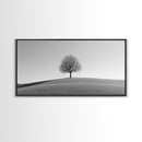 Loneliness - Framed Canvas Print Ready To Hang Wall Art - Thought Provoking Art - Moody Wall Art - Moody Painting - Black and White Dead Tree Art