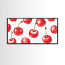 Kitchen Wall Art - Watercolor Painting of Cherries - Canvas Print - Cherry Wall Art - Cherry Decor - Cherries Kitchen Wall Art - Kitsch Kitchen