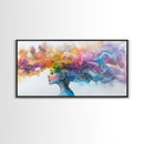 Mind Blowing Abstract Art - Framed Canvas Print - Gift For Her - Colorful Rainbow Art
