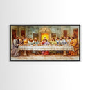 The Last Supper Reimagined - Framed Canvas Print - Christian Wall Art - Christian Decor - Jesus Painting - Jesus Art