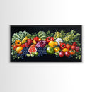 Fruits and Vegetables Wall Art Canvas Print, Kitchen Decor, Kitsch Decor, Kitchen Wall Art, Dining Room Decor, Modern Farmhouse Kitchen Art