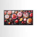 Donuts and Deserts Oil Painting Print, Canvas Art, Bakery Wall Art, Bakery Decor, Kitchen Wall Art