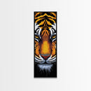 Fierce Tiger Face Framed Canvas Print, Bold Animal Wall Art, Wildlife Decor Above Couch Art, Statement Piece Christmas
