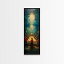 Last Supper Wall Art Framed Canvas Print Vibrant Christ Apostles Painting, Christian Art, Dark Religious Decor, Unique Holiday Gift, Spiritual Canvas