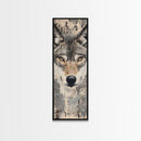 Canvas Print of Wolf Eyes Close-Up, Moody Art, Above Couch Art, Rustic Wall Art, Therapy Art, Wildlife Inspired