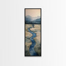 Framed Canvas Print Nature-Inspired Marsh Painting Landscape Painting Wabi Sabi Art Guest Room Art Rustic Decor Perfect Above Sofa Accent