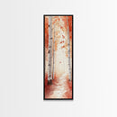 Framed Canvas Print Autumn Birch Tree Painting, Rustic Forest Scene, Cozy Fall Wall Art, Living Room Decor, Nature-Inspired Gift