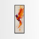 Watercolor Phoenix in Majestic Flight with Stunning Detail – Inspiring Firebird Canvas Print, Perfect Wall Art for Bedroom or Study Spaces