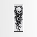 Cosmic Horror Wall Art Framed Canvas Print, Skull Art, Skull Painting Print, Skull Wall Art, Halloween Decor