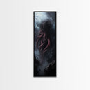 Cthulu Cosmic Horror Wall Art Canvas Print - Tall Skinny Narrow Wall Art - Accent Piece - Halloween Decor - Cosmic Horror Painting