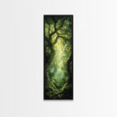 Light Twists Through the Bent Trees, Framed Canvas Print, Accent Piece Wall Art, Fantasy Landscape Painting