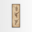 Guardian Angels Wall Art, Framed Canvas Print, Angel Painting, Angel Decor, Tall Skinny Art, Narrow Wall Art, Angelic Painting, Christmas Art