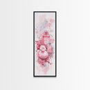 Elegant Perfume Bottles Framed Canvas Print Pink Abstract Art Wabi Sabi Decor Light Pink Bedroom Artwork Feminine Minimalist Wall Art