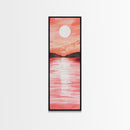 Sunset Canvas Print Coastal Landscape Art Rustic Decor Horizontal Wall Art Bedroom Gift Idea Light Pink Aesthetic Nature Painting